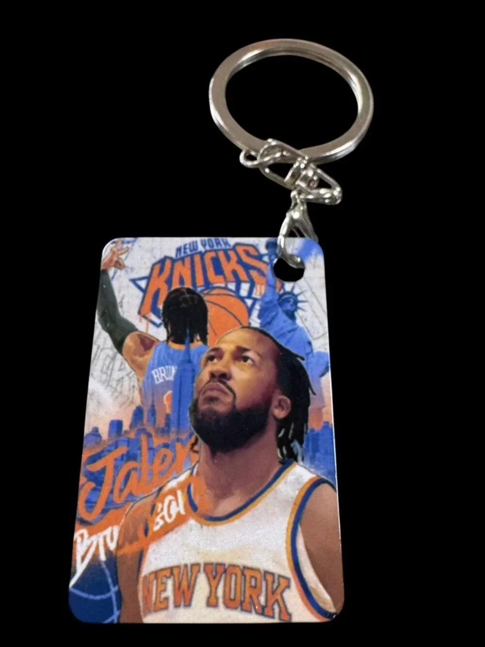 Jalen Brunson New York Knicks Metal Keychain, Basketball Fan Collectible Keyring